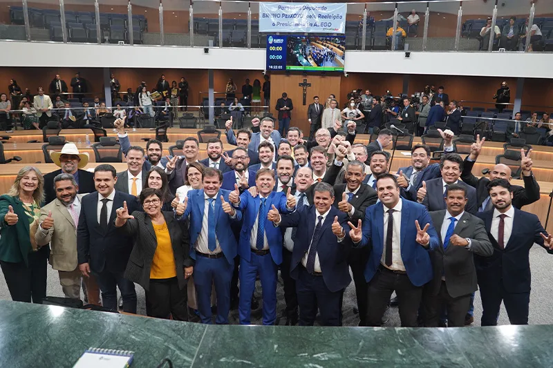 Em 2025, no segundo biênio da 20ª Legislatura, ele será reconduzido à presidência da Assembleia Legislativa do Estado de Goiás junto com uma nova Mesa Diretora, que ficará até o final de 2026. Foto: Hellenn Reis