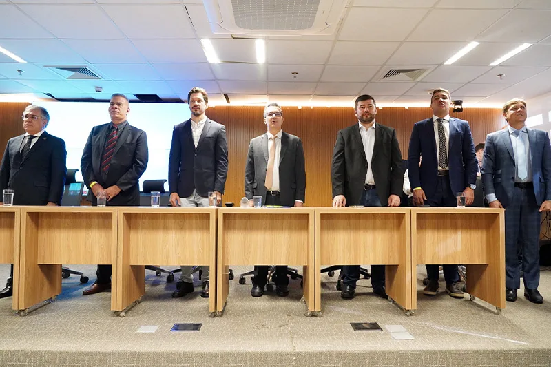 Solenidade de posse da nova diretoria da Federação Goiana de Municípios. Foto: Hellenn Reis.