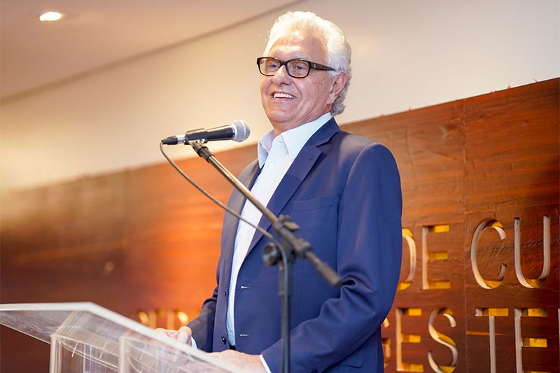 Governador Ronaldo Caiado tem a gestão mais bem avaliada do país. Foto: Secom.