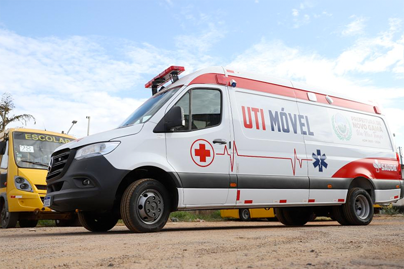 O Governo Municipal investiu quase R$ 850.000,00 reais em ambulâncias para o município. Foto: Prefeitura de Novo Gama.