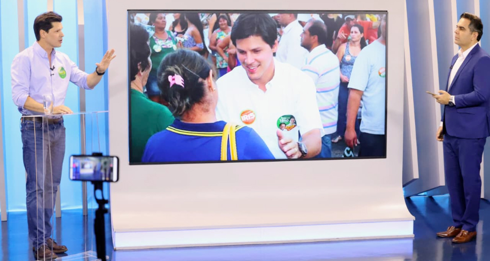 Daniel Vilela durante sabatina em que destacou investimentos no Entorno do DF