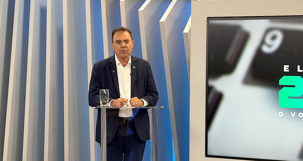 Luís César Bueno durante sabatina sobre propostas para o Entorno do Distrito Federal